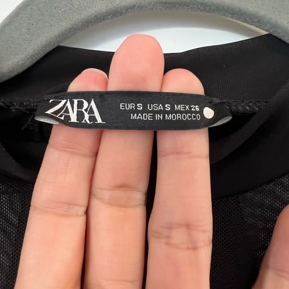 Zara Contrasting Tulle Dress Black size Small - Picture 4 of 5